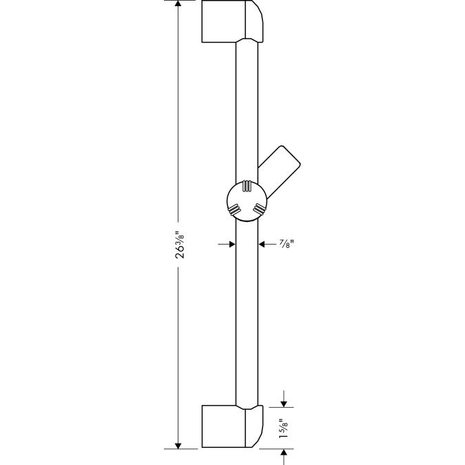 Hansgrohe 06890000 Unica E Wallbar 24&quot; Chrome 2